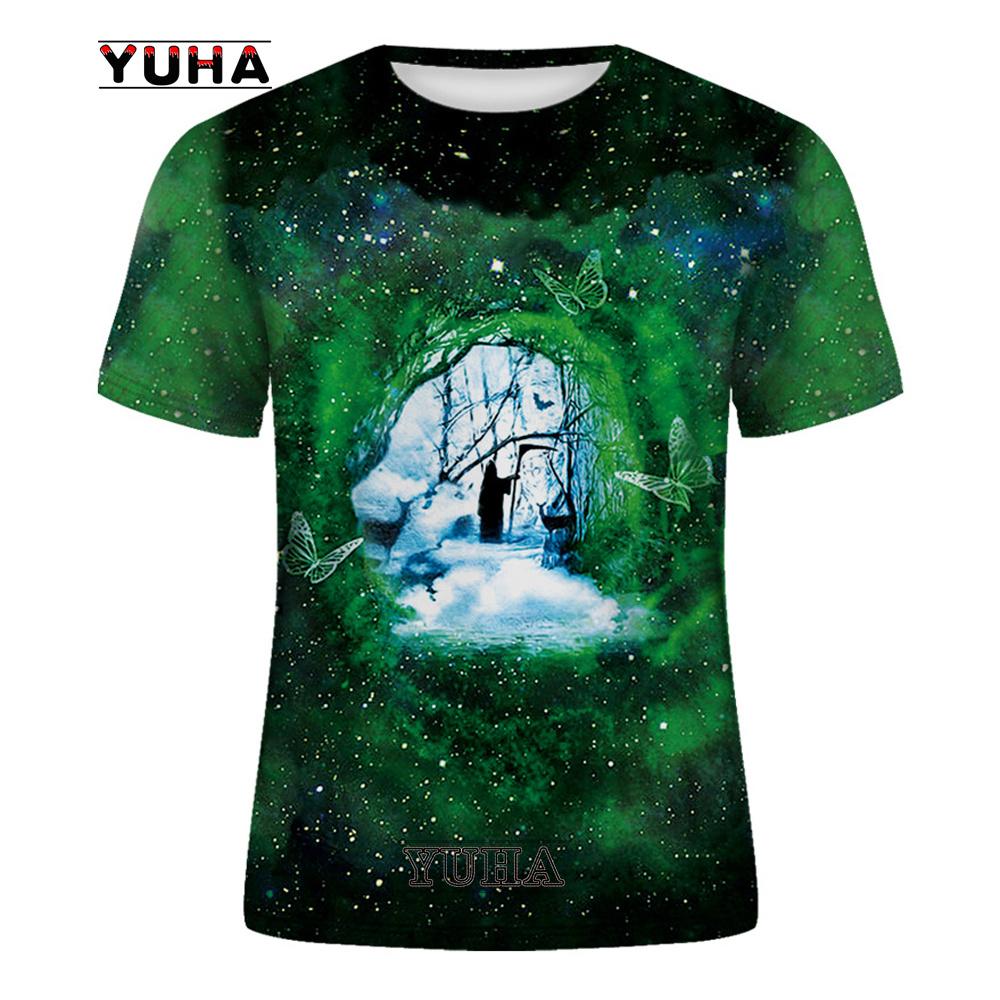 Summer New Fashion Men Flowers Butterflies Graphic T Shirts 3D Personality Trend Hip Hop Print T-shirt Short Sleeve T-shirts Top