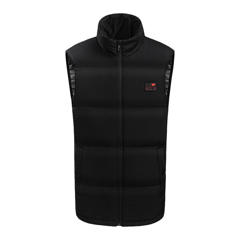 Smart Heated Vest: USB-Powered Temperature Display & Constant Warmth
