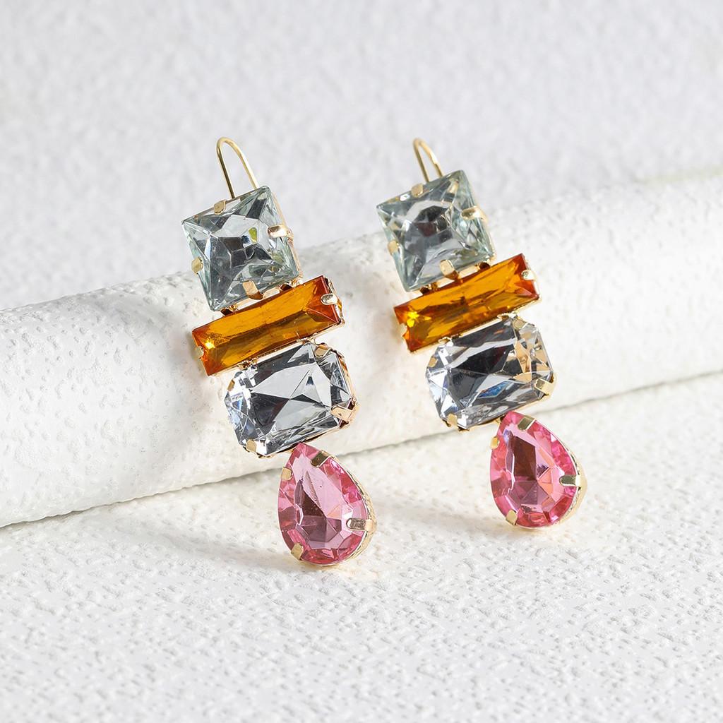 Elegant Crystal Tassel Drop Earrings Fashionable Statement Jewelry For Women