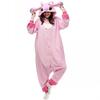 Blue Pink Stitch Cartoon Onesie Pajamas, Couple Animal Costume, Halloween Cosplay Jumpsuit, Adult Loungewear