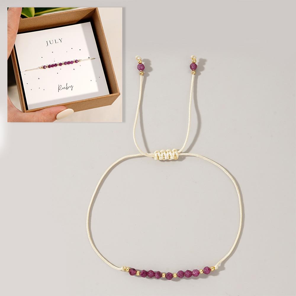 Garnet Stone Bracelet - Unique Design for Daily Wear, Trendy Birthstone Jewelry