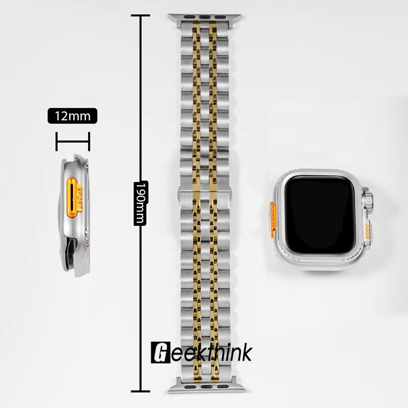 Metal Strap+Metal Case for Apple Watch Series 11 46mm 42mm Ultra 3/2/1 49mm 45mm 44mm Band for Series 11 10 9 8 7 6 5 SE2 SE3 4