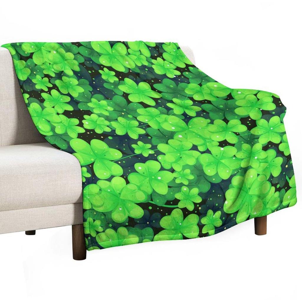 St. Patrick's Day Series digital-printed polyester Bedroom velvet flannel cover blanket Fleece soft sofa cover blankets for beds