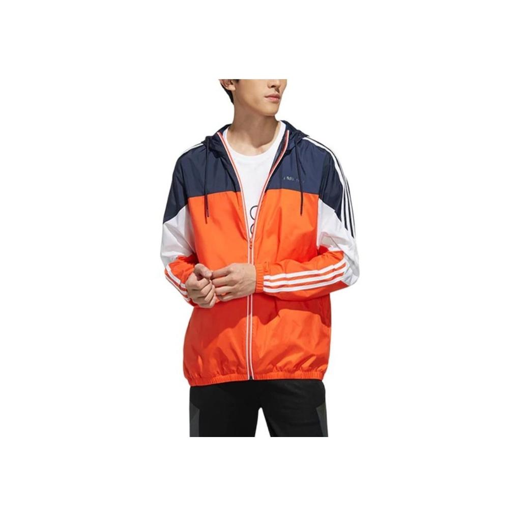 Adidas Neo Cs Ris Wb Colorblock Casual Sports Jacket Men Outerwear Bright-Orange FH6631
