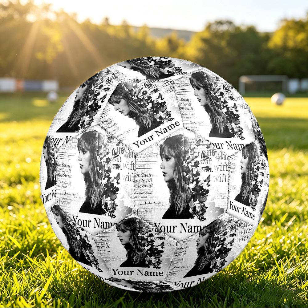Pallone da Calcio Taglia 5 Taylor Swift, Testo Nome Personalizzato Pallone da Calcio Personalizzato Regalo Allenamento Sportivo