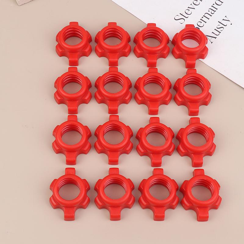 8/16Pcs Barbell Dumbbell Hexagonal Nut Fixing Accessories Home Gym Fitness Equipment Rod Screw Screw Collar Clamp