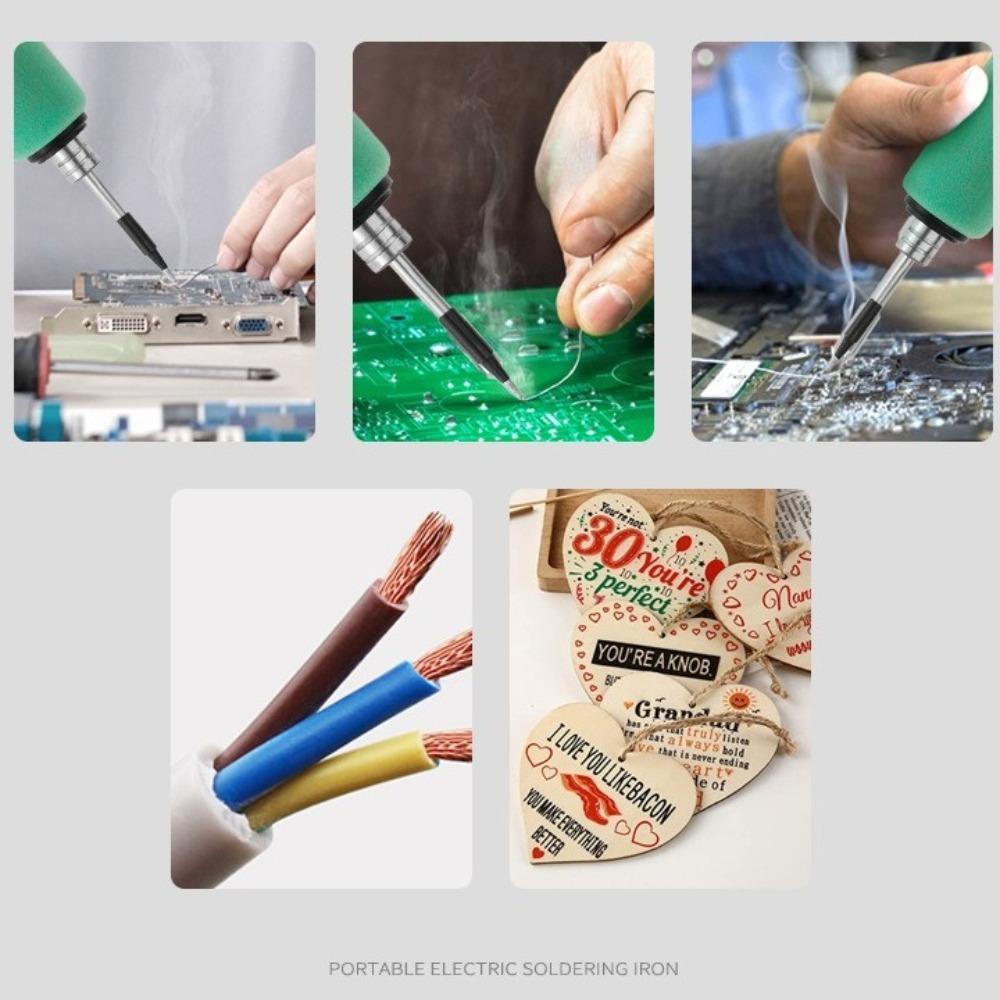 Type-C Interface Electric Soldering Iron 15W Heater Soldering Tip Soldering Wire