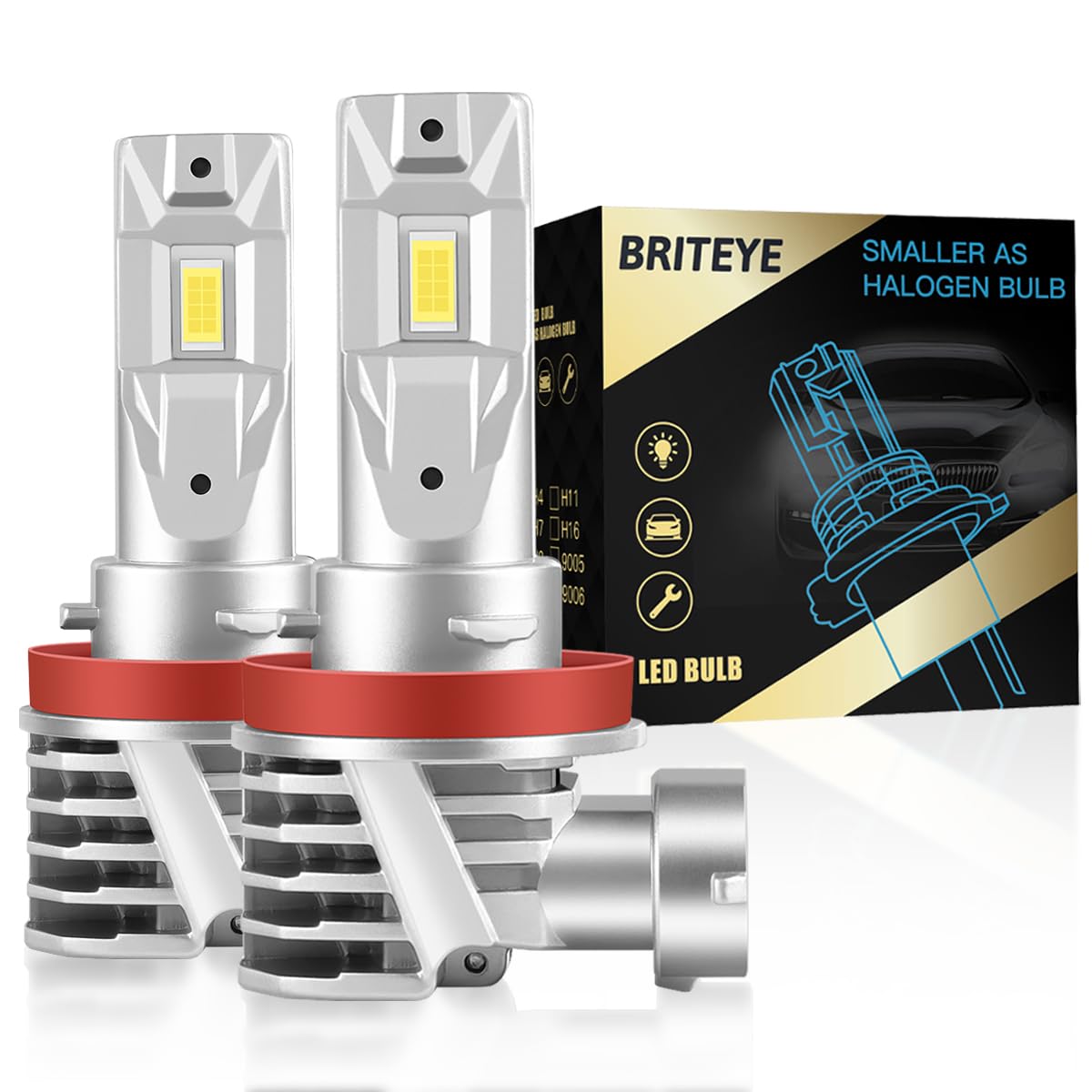 

Advanced Briteye H11 LED Super Meets New Vehicle Inspection Compatible with and H11 LED 6500K First LED High Compatible with 12V Vehicles and EV Pack