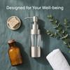 Stainless Steel ABS Soap Dispenser Silver with Pump Lotion Dispenser Refillable Wide Opening Liquid Soap Dispenser