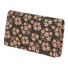 [Inden-ya] Inden Business Card Case, Large Capacity, Deerskin Leather, Black with Pink Lacquer, Forget-me-not Pattern, 2501-51-181