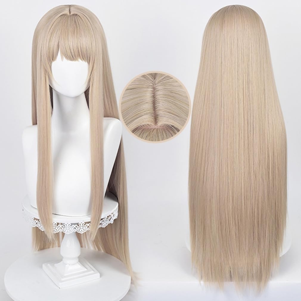 LAOBAO Viper Cosplay Wig - Blonde Long Straight Hair - Heat Resistant - Costume Wig for Disguise, Parties, Festivals, Halloween, Fancy Dress (Viper)