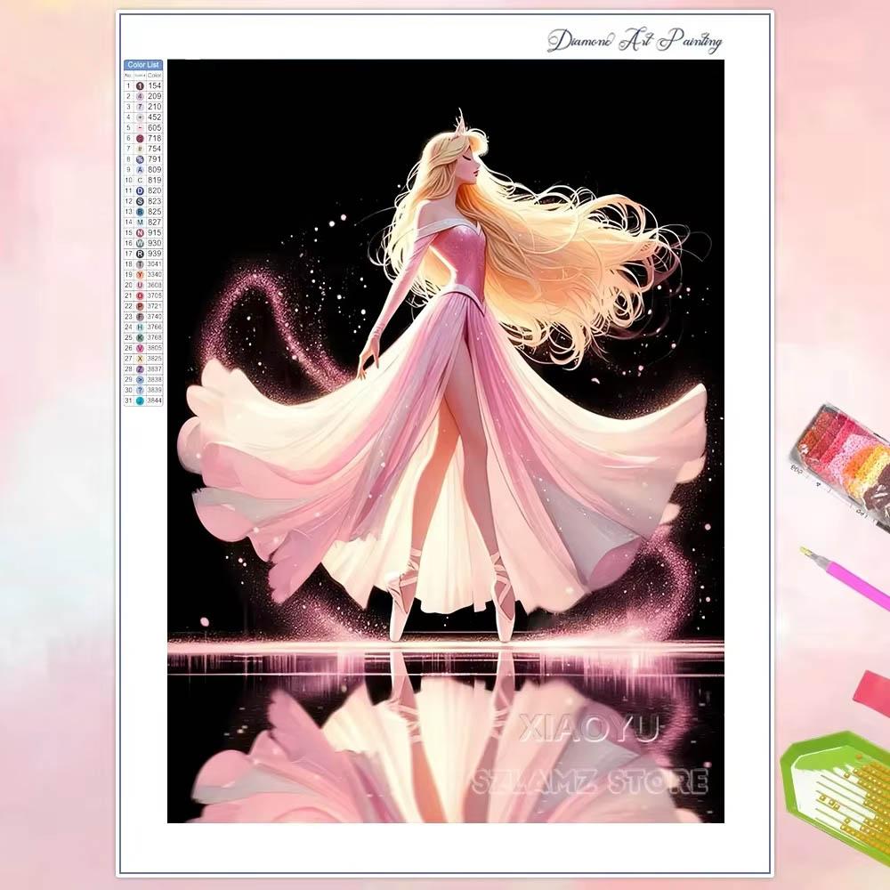 Bellissima Collezione Principessa Elfa del Balletto Pittura Diamante 5D Piena di Diamanti Pittura Diamante Applicata a Mano Kit Pittura Decorativa Animata