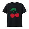 Red Cherries Cherry Lover and Fruit Fans Vintage T Shirt Vintage Washed Unisex Slightly Fashion Versatile Breathable Stylish