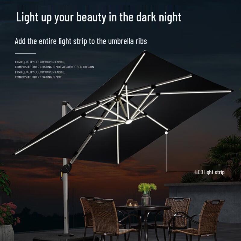 Wujun Outdoor LED Patio Umbrella