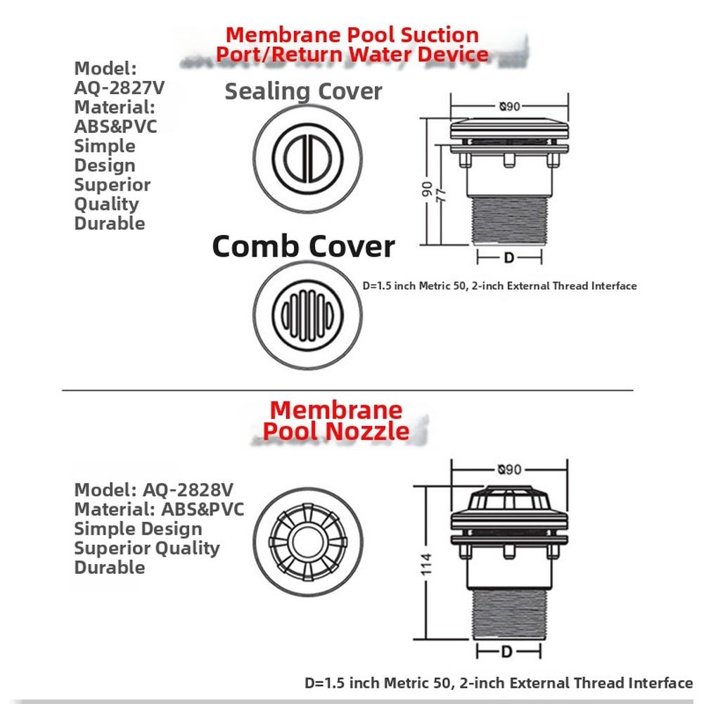 Pool Grate Cover Comb Lid Suction Outlet Vacuum Connector For Swimming Pool SPA Wall Floor Drain Equipment Parts China Mainland