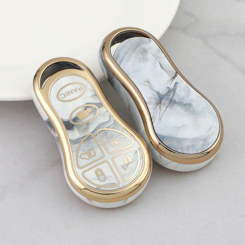 

Compatible Jeep Liberty/Chrysler 300M 6-Button Remote Honeycomb Jade Key Shell