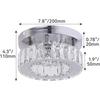 Modern Crystal Chandelier Small LED Crystal Ceiling Light for Dining Room Bedroom Living Room Hallway (Cool White)
