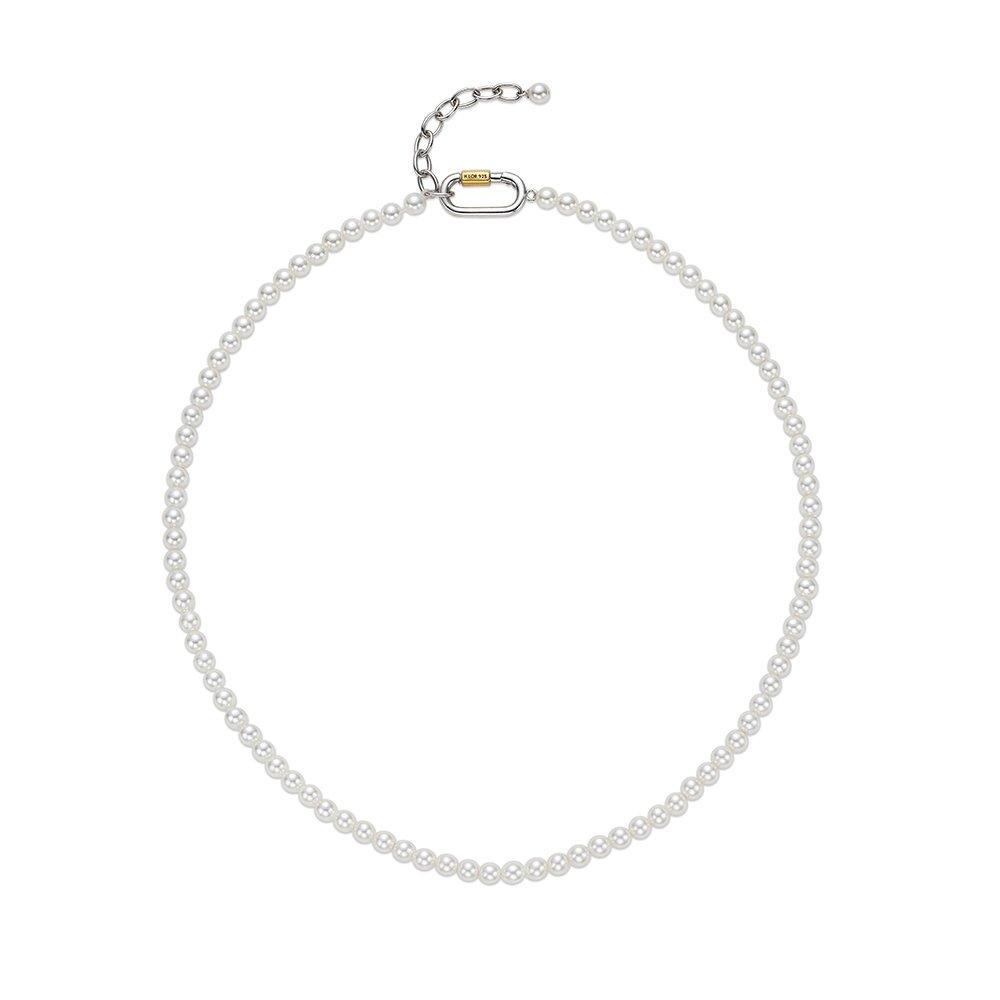 Noiyu Silver (C) White Pearl 2-Way Necklace Hl3N49302C9450