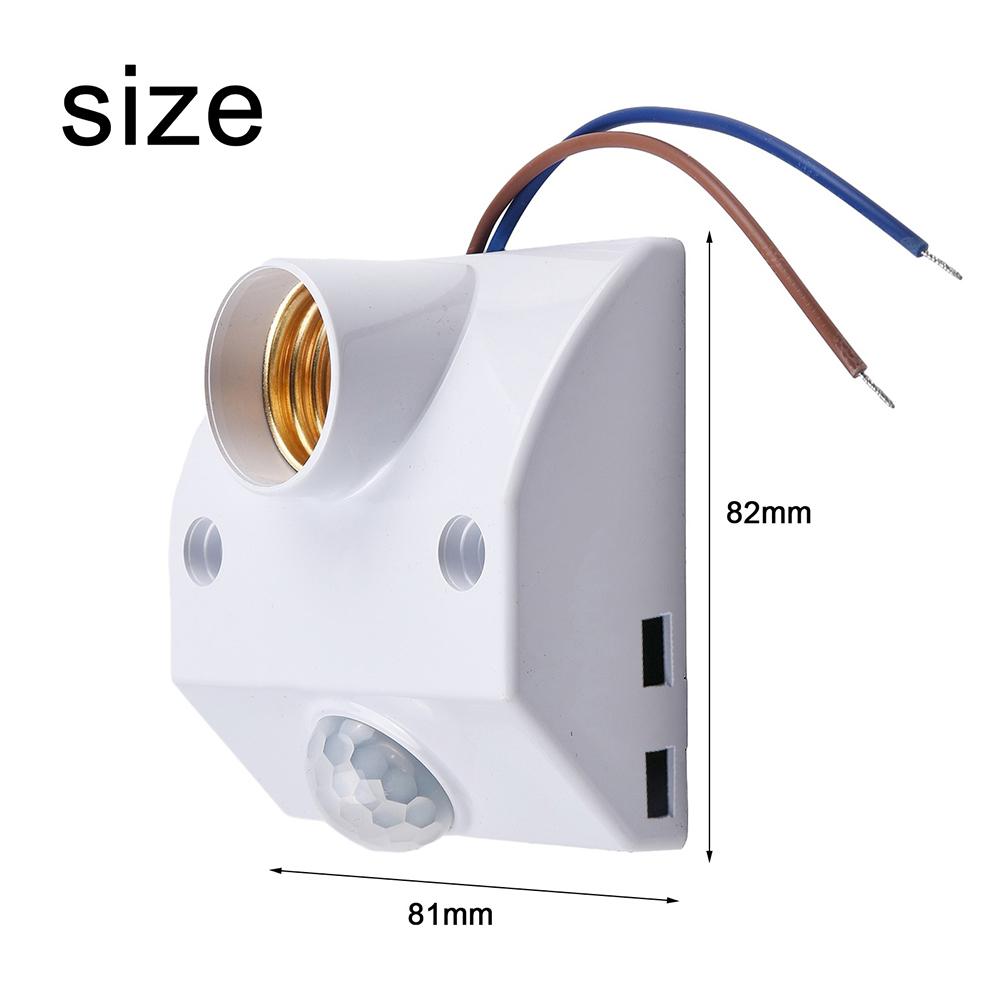 AC110-240V LED Automatic Human Body Infrared IR Sensor Lamp Holder For E27 Bulb IP44 Wall Lamp Holder Socket