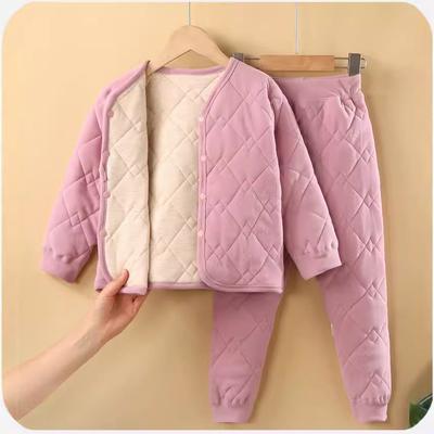 Kinderbekleidungsset Herbst/Winter Baby Jungen und Mädchen Hauskleidung Dicke Schlafbekleidung