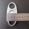 Portable Double-Blade Stainless Steel Cigar Cutter with Brushed Finish