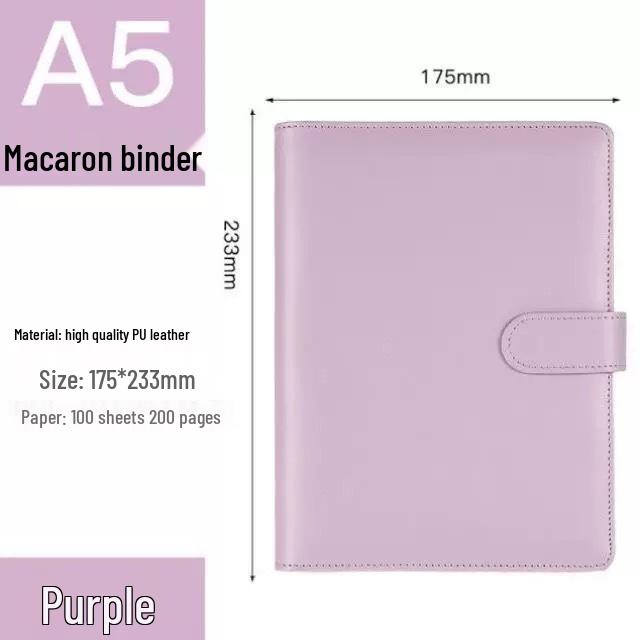 Xiaohongshu Inspired A5 Solid Color Card Album – High-Quality PU Leather Photo & Card Storage