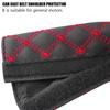 2PCS Universal PU Car Seat Belt Cover Plush Car Safety Belt Cover Shoulder Pad for Kids Adults Car Interior Accessories