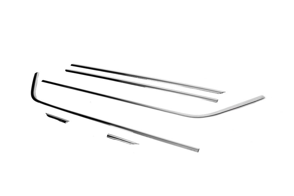 Окантовка стекол (6 шт, нерж) для Skoda Octavia III A7 2013-2019 гг