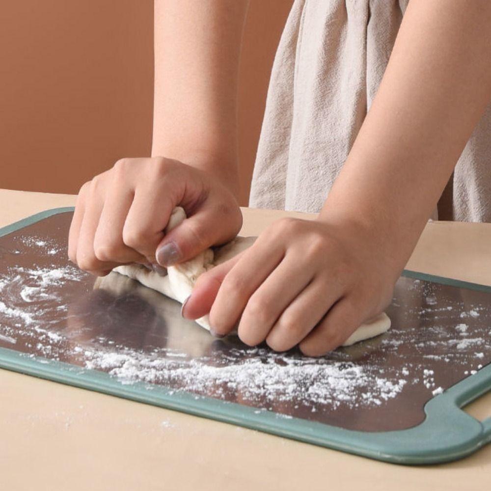 Non-slip Cutting Board Stainless Steel Chopping Block Double-Sided Chopping Board  Knead Dough