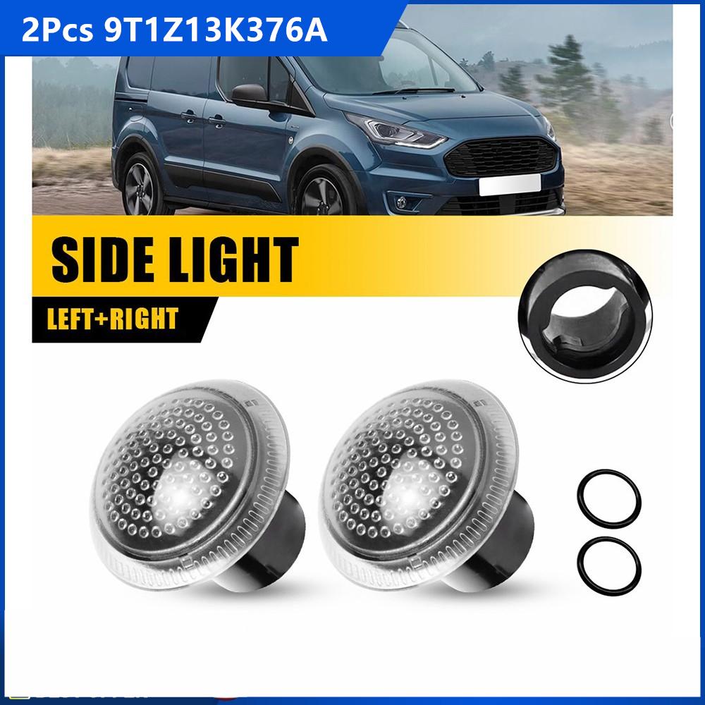 2x Clear Side Fender Marker Repeater Light for Ford Transit Connect 9T1Z13K376A