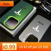 Adesivo per Auto Tesla Sportivo Super Cool Logo Tesla Custodia per Telefono per iPhone 16 Pro 11 12 Mini 13 14 Pro 15 Pro Max 7 8 Plus XR XS M