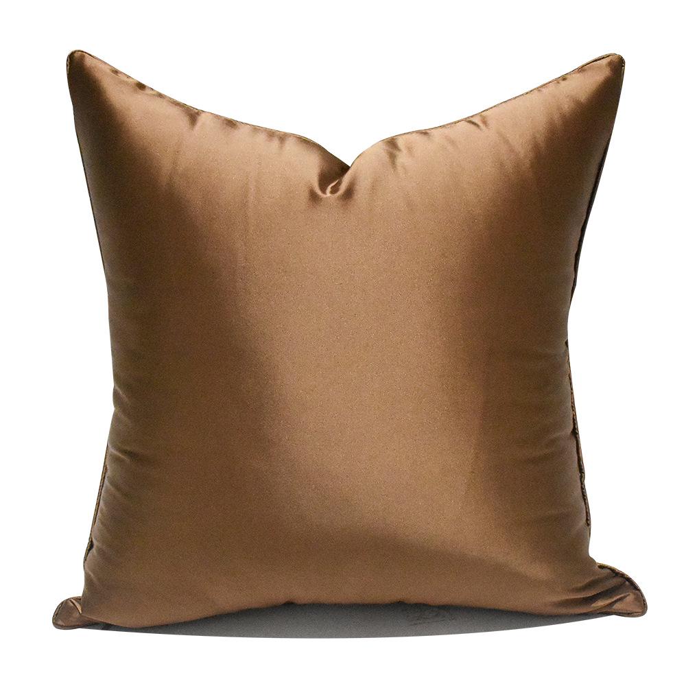 Geometrische Kissenhülle in Gold-Kaffee: Moderne luxuriöse abstrakte Kissenhülle für Sofa und Wohnzimmer