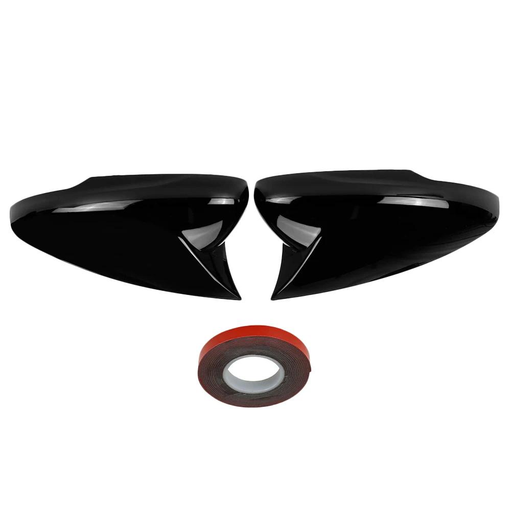 Protective Cover Door Mirror Cover Fit For Ford Mustang Mach E  Car Rearview Accessories Carbon Fiber Glossy Black