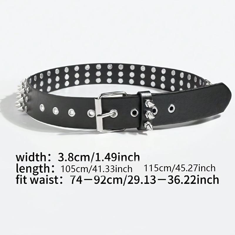 Creative Eye Rivet Belt Goth Style Pin Buckle Man/Woman  Casual Punk Style Pu Leather Waistband For Jeans Y2K Belt