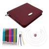 Circular Knitting Needle and Crochet Hook with Storage Case, 9Pairs Aluminum Interchangeable Knitting Needle 3.5mm-8.0mm