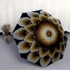 1pc Circular Mosaic Pattern Folding Umbrella, Durable, Suitable for Outdoor Activities or Rain, Suitable for Commuting Yy251027068