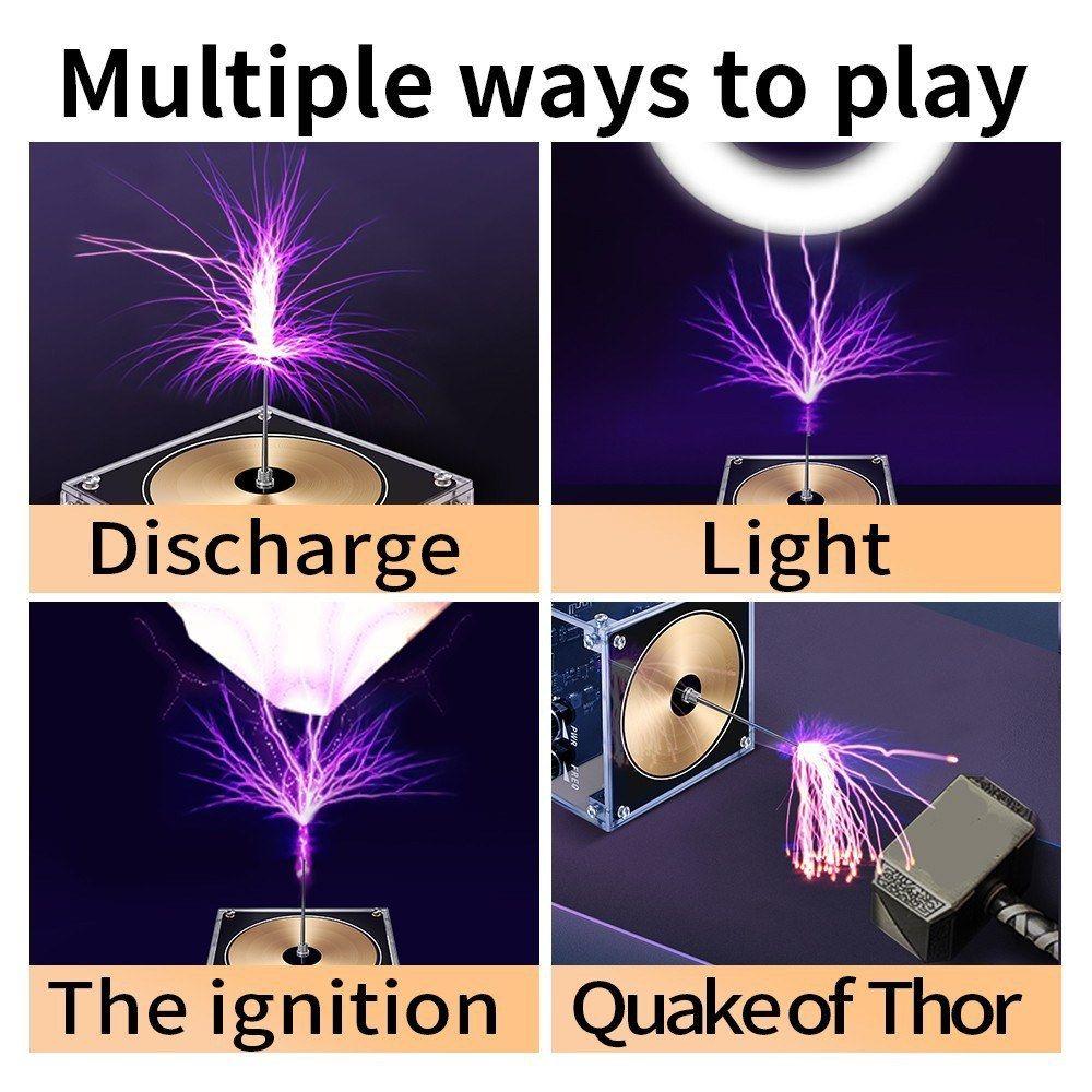 Plus Version Bluetooth Music Tesla Coil Wireless Transmission Science Experiment Desktop Toy Touchable Artificial Ligh