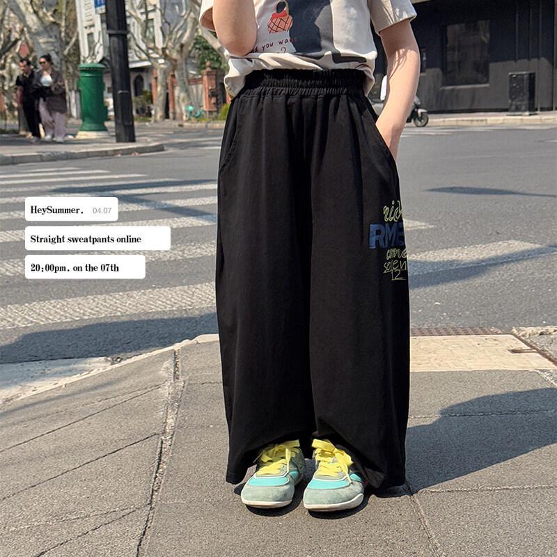 SEVEN BOBI Girls Korean Style High-Waist Casual Sweatpants 120 cm