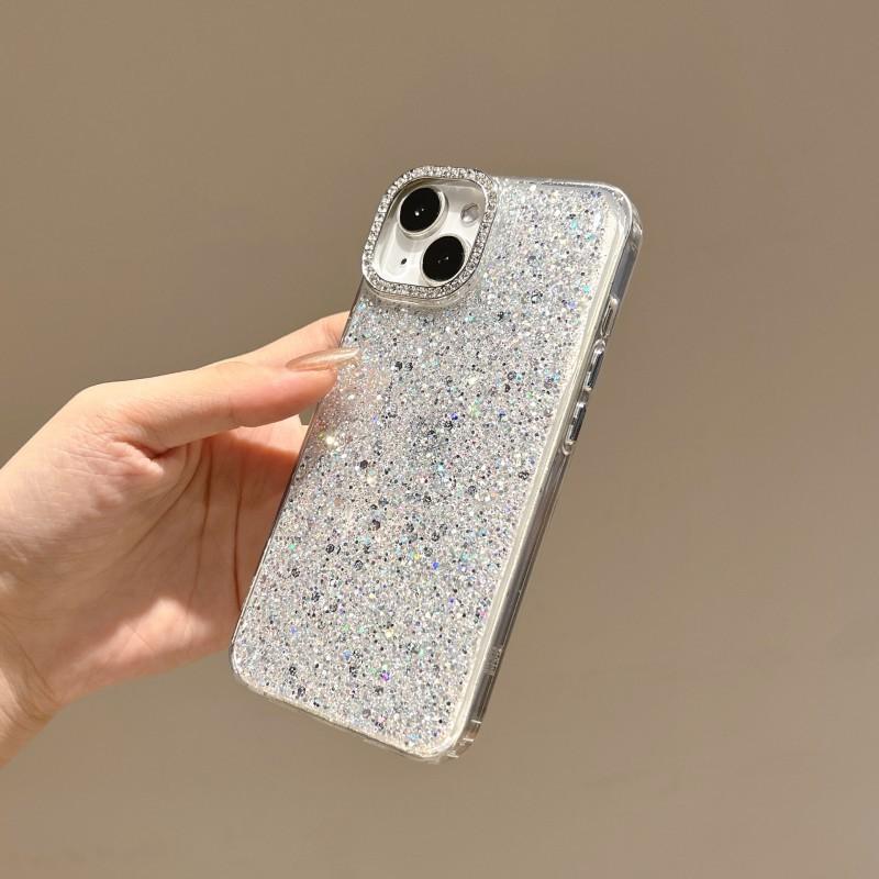 Drip Glue Material Glitter Phone Case Suitable IPhone 16 Promax Apple 15 Plus Transparent Simple 14 iPhone 16 Plus