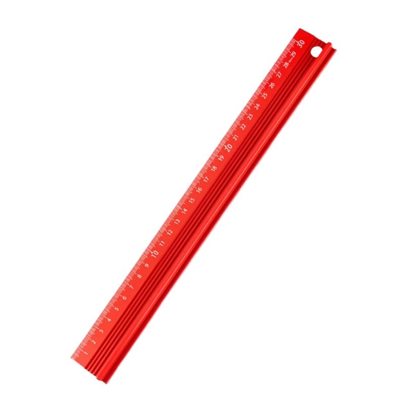Strong Metal Ruler with Protective Edges Aluminum Straight Edges Ruler Ideal for Carpenter Designers & School Use