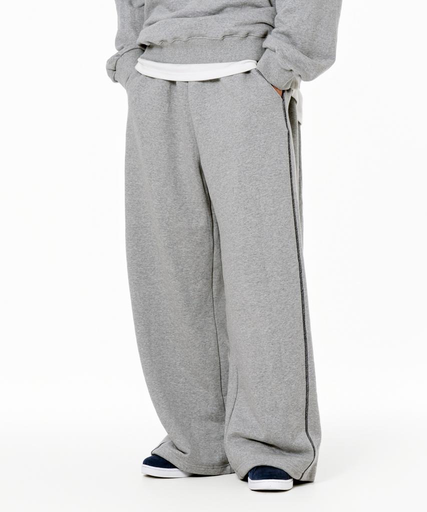 MOZMOZ Side Stitch Wide Training Pants Gray