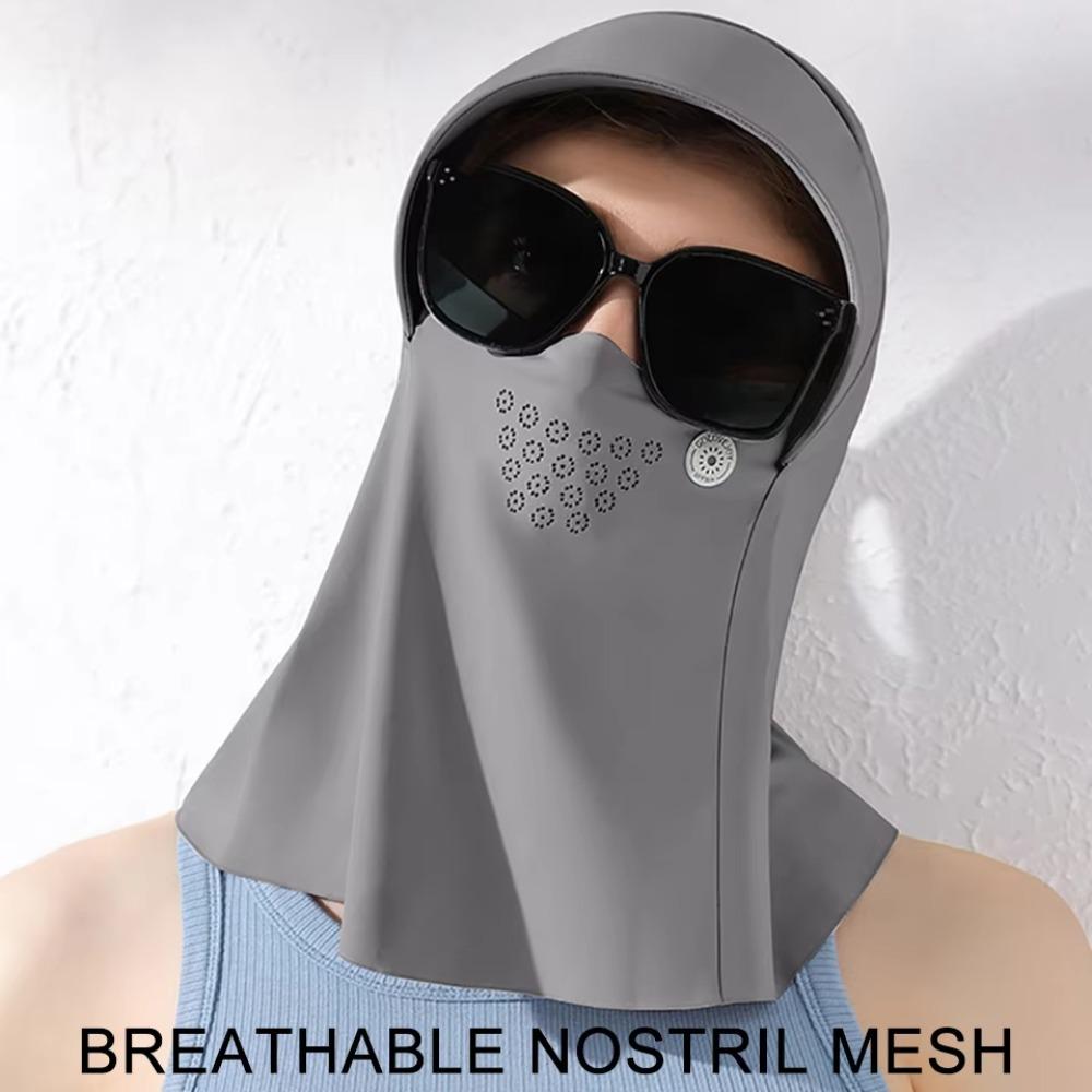 Sunscreen Sun Protection Mask with Hair Hole UV Protection Veil Thin Full Face Visor Hat  Sports