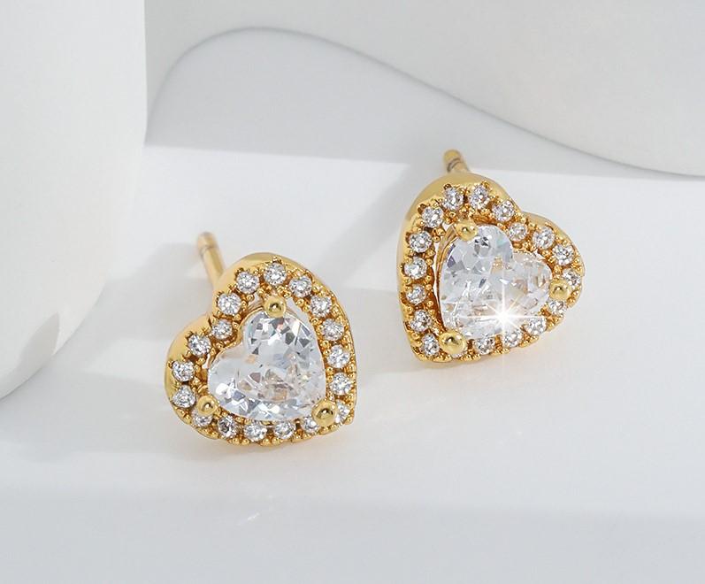 925 sterling ezüst női luxus kristály kerek fülbevaló vintage esküvői ékszer fehér cirkon kő fülbevaló