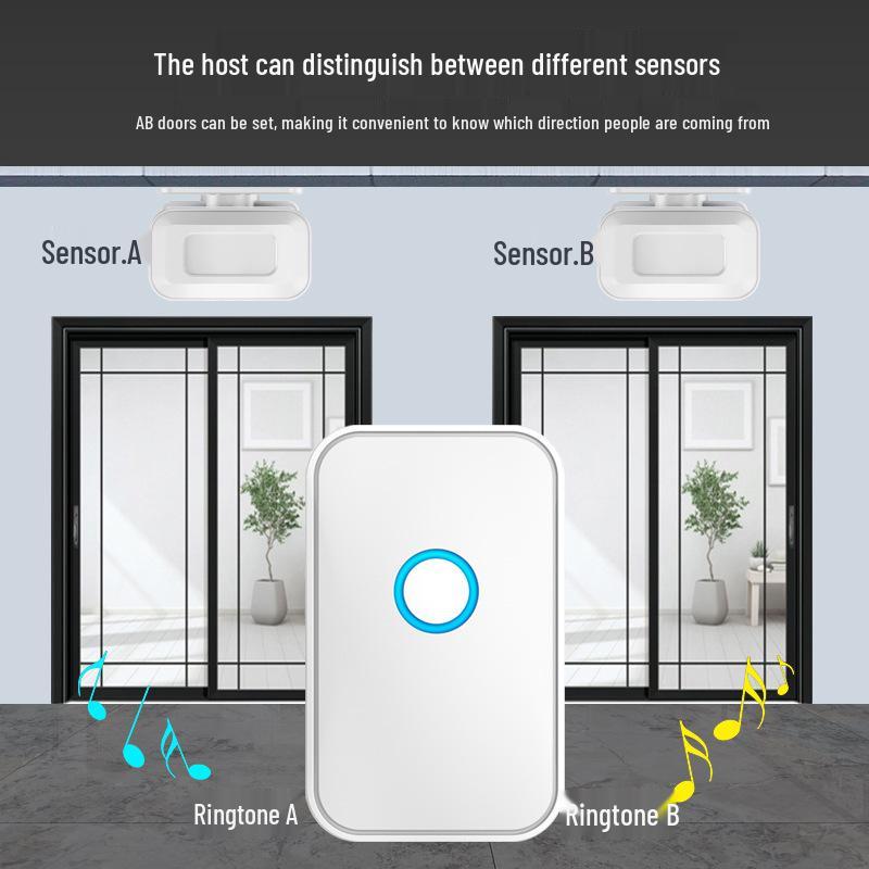 Rechargeable Infrared Doorbell with Voice Welcome Sensor