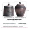 Creative Gilded Ceramic Sealed Jar Home Storage Jar Vintage Coffee Bean Candy Jar Storage Container Tabletop Ornament Home Decor