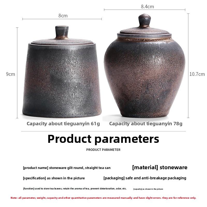 Creative Gilded Ceramic Sealed Jar Home Storage Jar Vintage Coffee Bean Candy Jar Storage Container Tabletop Ornament Home Decor