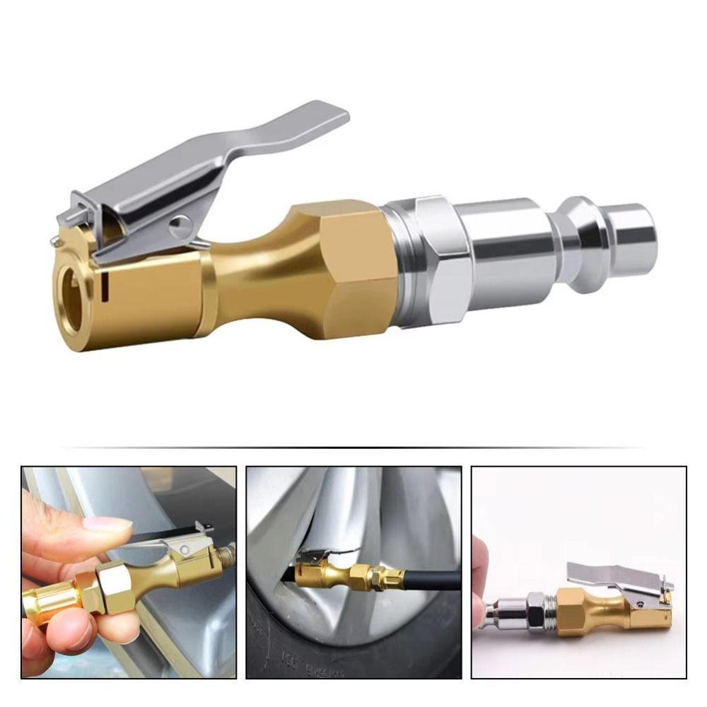 Brass Construction Quick Connector Quick Connect Tire Inflator Adapter Car Tire Inflation