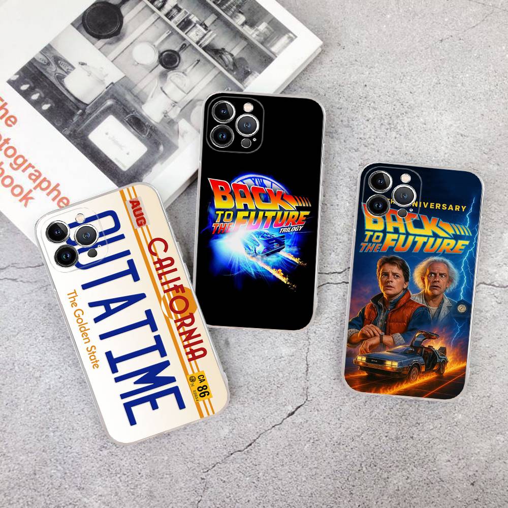 Back To The Future Transparent TPU Phone Case For IPhone 17 11 12 13 14 15 16 Pro Max 16 Plus Cover