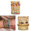 Bohemian Style Handmade Beaded Bracelets Set With Wooden Shell Glass Beads For Beach Vacation Gift