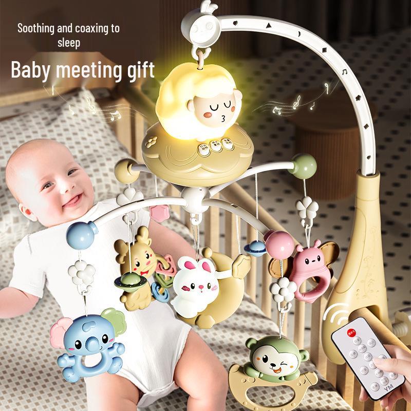 Newborn Crib Mobile: Rotating Music Rattle Toy for Babies 0-3 Months, Suitable for Crib or Stroller